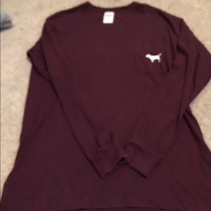 Women’s long sleeve pink t